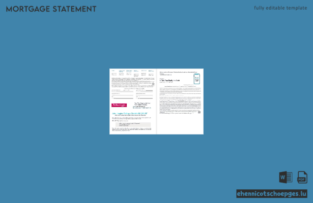 Polnische Millennium Bank Hypothekenabrechnung in Word- und PDF-Formaten 3-4 Beispielvorschau